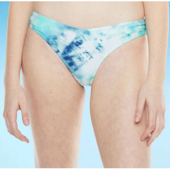 Decree Tie Dye Cheeky Bikini Swimsuit Bottom Size S NEW Blue - Picture 5 of 6